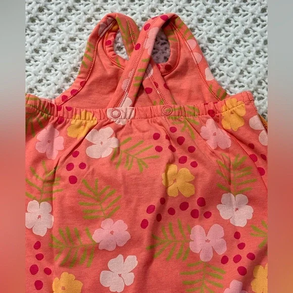 Okie Dokie Baby Girls Sleeveless Gingham Romper in coral dream size 6M. - Picture 5 of 6